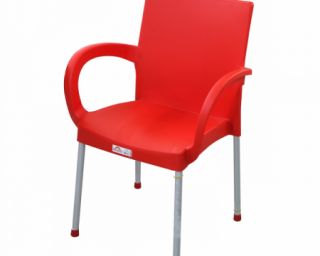 პლასტმასის სკამი HOLIDAY ჰკ-420კ ალუმინის წითელი