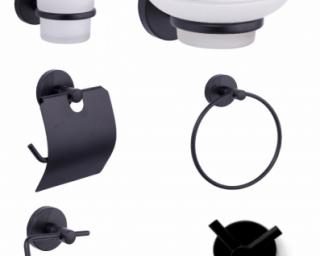 აქსესუარების კომპლექტი 6 ცალი INEBOLU 321010STS შავი