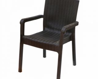 პლასტმასის სკამი VICTOR 85*75*58 მუქი ყავისფერი