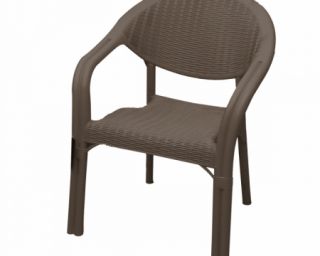 პლასტმასის სკამი BAMBO 82*64*43.5 მუქი ყავისფერი