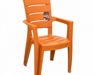 პლასტმასის სკამი AYDER 89*56*44 ღია ყავისფერი