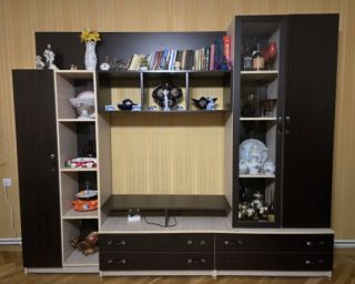 იყიდება ტელევიზორის კედელი — თანამედროვე და მრავალფუნქციური