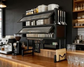 სამზარეულოს ჭურჭლის საშრობი თარო-კარადა (4-სართულიანი)