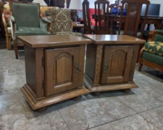 მასიური ხის ტუმბოები (2 ცალი) – ვინტაჟური სტილი