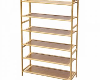 ფეხსაცმლის თარო ბამბუკი 6 იანი 70*24*110