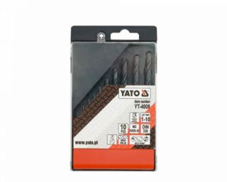 ბურღის პირების ნაკრები YATO YT-4008, 10 ცალი, HSS ფოლადი, გამძლე და მრავალფუნქციური გამოყენებისთვის