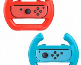 Nintendo Switch - Joy Con Wheel Pair + grips