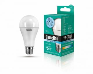 ლედ ნათურა Camelion LED Energy Saving LED Bulbs 11W/Warmlight/E27 LED11-A60/845/E27თბილი ნათება