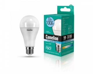 ლედ ნათურა Camelion LED Energy Saving LED Bulbs 13W/Coolight /E27 LED13-A60/845/E27ცივი ნათება