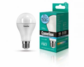ლედ ნათურა Camelion LED Energy Saving LED Bulbs 17W/Coolight /E27 LED17-A65/845/E27ცივი ნათება