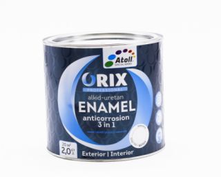 ემალი თეთრი ანტიკოროზიული Color ORIX 2.4 კგ RAL 9010