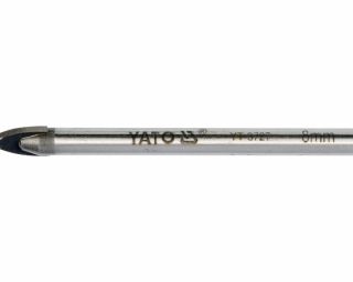 ბურღის თავი YATO YT-3727, 8 მმ – შუშისა და კერამიკის ზუსტი ბურღვისთვის გამძლე და უსაფრთხო არჩევანი