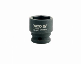 თავაკი ქანჩის მოსახსნელი YATO YT-1016, 1/2" 26 მმ (შავი) – Heavy-duty ინსტრუმენტი მჭიდროდ გამკაცრებული ან დაზიანებული ქანჩებისთვის
