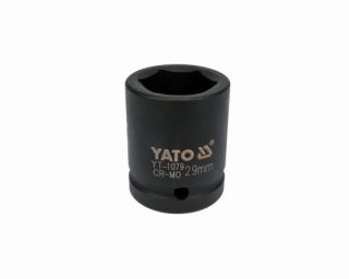 თავაკი YATO YT-1079, შავი, 3/4" 29 მმ – პროფესიონალური ხარისხის თავაკი მძიმე დატვირთვებისთვის