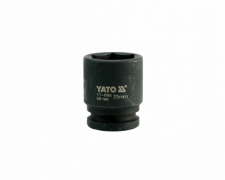 თავაკი YATO YT-1085, შავი, 3/4" 35 მმ – მძლავრი და გამძლე თავაკი განსაკუთრებით მსხვილი ქანჩებისთვის