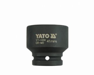 თავაკი YATO YT-1091, შავი, 3/4" 41 მმ – Heavy-duty პროფესიონალური თავაკი განსაკუთრებით დიდი ქანჩებისთვის
