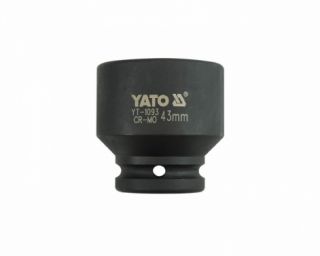 თავაკი YATO YT-1093, შავი, 3/4" 43 მმ – უმაღლესი გამძლეობის თავაკი ყველაზე დიდი ქანჩებისთვის