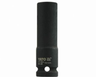 თავაკი YATO YT-1034, მაღალი შავი, 1/2" 14 მმ – პროფესიონალური ინსტრუმენტი ღრმად განლაგებული ქანჩებისთვის
