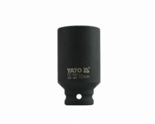 თავაკი YATO YT-1052 32 მმ, 1/2" მაღალი შავი CrMo – პროფესიონალური ქანჩის გასახსნელი ღრმა თავაკი