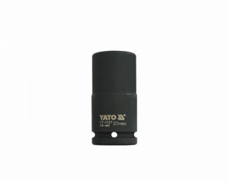 თავაკი YATO YT-1127 27 მმ, 3/4" მაღალი შავი CrMo – პროფესიონალური ღრმა თავაკი მჭიდროდ დაჭერილი ქანჩებისთვის
