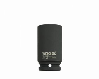 თავაკი YATO YT-1132 32 მმ, 3/4" მაღალი შავი CrMo – პროფესიონალური ღრმა თავაკი მჭიდროდ დაჭერილი ქანჩებისთვის