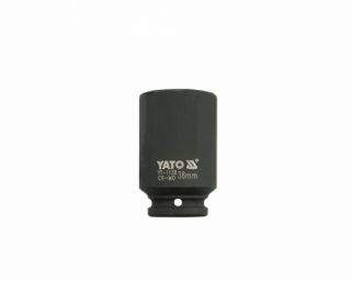 თავაკი YATO YT-1136 36 მმ, 3/4" მაღალი შავი CrMo – პროფესიონალური ღრმა თავაკი მჭიდროდ დაჭერილი ქანჩებისთვის