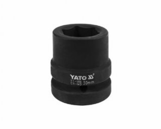 თავაკი YATO YT-1186 30 მმ, 1" შავი CrMo – გამძლე და პროფესიონალური თავაკი მძიმე ქანჩებისთვის