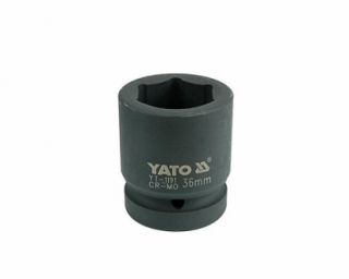 თავაკი YATO YT-1191 36 მმ, 1" შავი CrMo – მძლავრი თავაკი მძიმე ქანჩების პროფესიონალური მოხსნისთვის