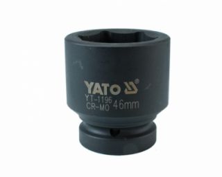 თავაკი YATO YT-1196 46 მმ, 1" შავი CrMo – მძიმე ტექნიკისთვის განკუთვნილი პროფესიონალური თავაკი
