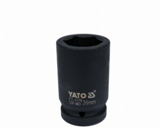 YATO YT-1179 შავი თავაკი 36 მმ, 1" – CrMo ძლიერი და გამძლე თავაკი ინდუსტრიული გამოყენებისთვის