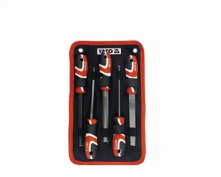 ქლიბის ნაკრები YATO YT-62395 – 200 მმ-იანი 5-ნაწილიანი კომპლექტი სხვადასხვა ზედაპირის ზუსტი და გამძლე დამუშავებისთვის