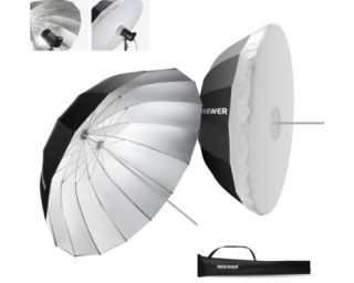 NEEWER 165Cm Silver Parabolic Reflective Umbrella ქოლგა