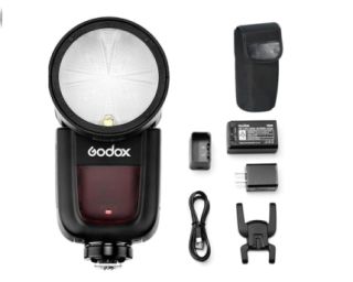 Godox V1 S ფლეშ განათება სონისთვის TTL/HSS