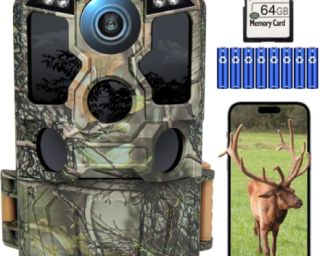 KJK Trail Camera WIFI 8K 84MP + 64GB SD - ვიდეო ხაფანგი.