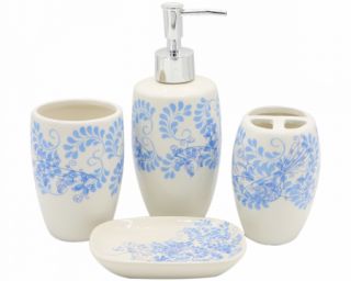 აბაზანის აქსესუარების ნაკრები კერამიკის 4 ც MH-12987