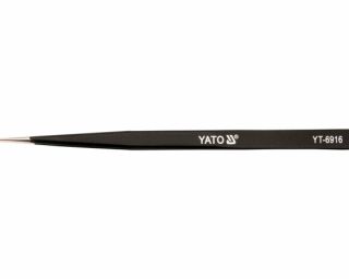 პინცეტი YATO YT-6916 – 140 მმ სიგრძის მძლავრი და ზუსტი ინსტრუმენტი მცირე დეტალების სამუშაოებისთვის