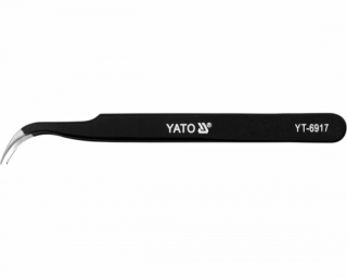 პინცეტი YATO YT-6917 – 115 მმ სიგრძის კომპაქტური და ზუსტი ინსტრუმენტი დეტალური სამუშაოებისთვის