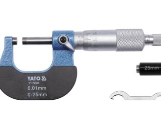 მიკრომეტრი YATO YT-72301 – 25-50 მმ მაღალი სიზუსტის მიკრომეტრი მეტალის კორპუსით
