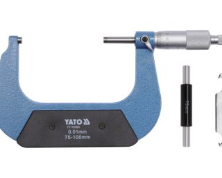 მიკრომეტრი YATO YT-72303 – 75-100 მმ მექანიკური მიკრომეტრი ზუსტი გაზომვებისთვის