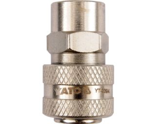 შტუცერი YATO YT-2394 – 3/8"(F) x 1/4"(F) ორმხრივად მდედრობითი გადამყვანი პნევმატური შეერთებებისთვის