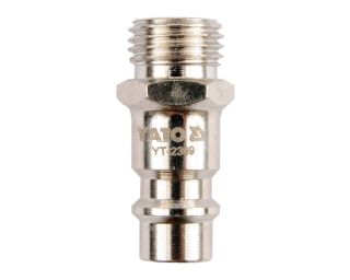 შტუცერი YATO YT-2399 – 1/4"(M) x 1/4"(M) ორმხრივად მამრობითი გადამყვანი პნევმატური სისტემებისთვის