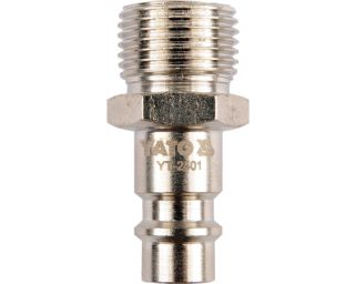 შტუცერი YATO YT-2401 – 3/8"(M) x 1/4"(M) ორმხრივად მამრობითი გადამყვანი პნევმატური სისტემებისთვის