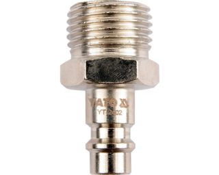 შტუცერი YATO YT-2402 – 1/2"(M) x 1/4"(M) ორმხრივად მამრობითი გადამყვანი პნევმატური სისტემებისთვის