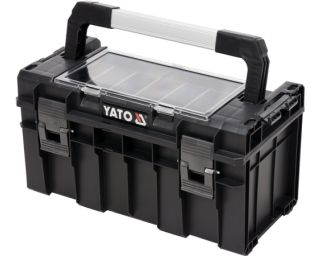 ინსტრუმენტების პლასტმასის ყუთი YATO YT-09183 – 450x260x240 მმ, კომპაქტური და გამძლე
