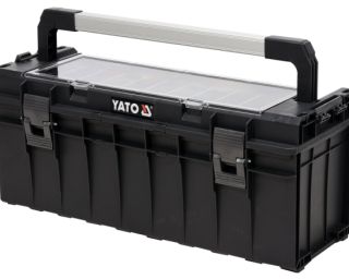 ინსტრუმენტების პლასტმასის ყუთი YATO YT-09184 – 650x270x272 მმ, მტკიცე და პრაქტიკული შენახვის გადაწყვეტილება