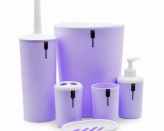 აბაზანის აქსესუარების კომპლექტი 6-ლი 3317 იისფერი (MH-2175)