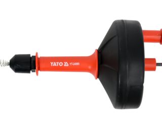 მილის საწმენდი ტროსი YATO YT-24990 – 6 მეტრიანი ეფექტური ტროსი მილის დაბრკოლებების მოსაშორებლად