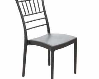 პლასტმასის სკამი HOLIDAY ჰკ-350სი შავი ტიფანი