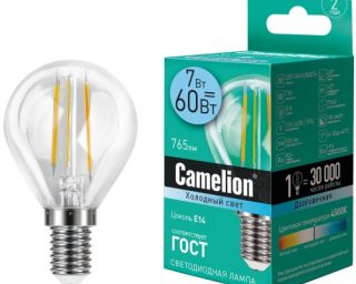 ფილამენტის დიოდური ნათურა Camelion Led Lamp Filament LED7-G45-FL/845/E14