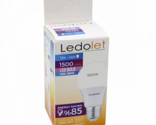 ლედ ნათურა Ledolet15w E27 6500K LED bulb